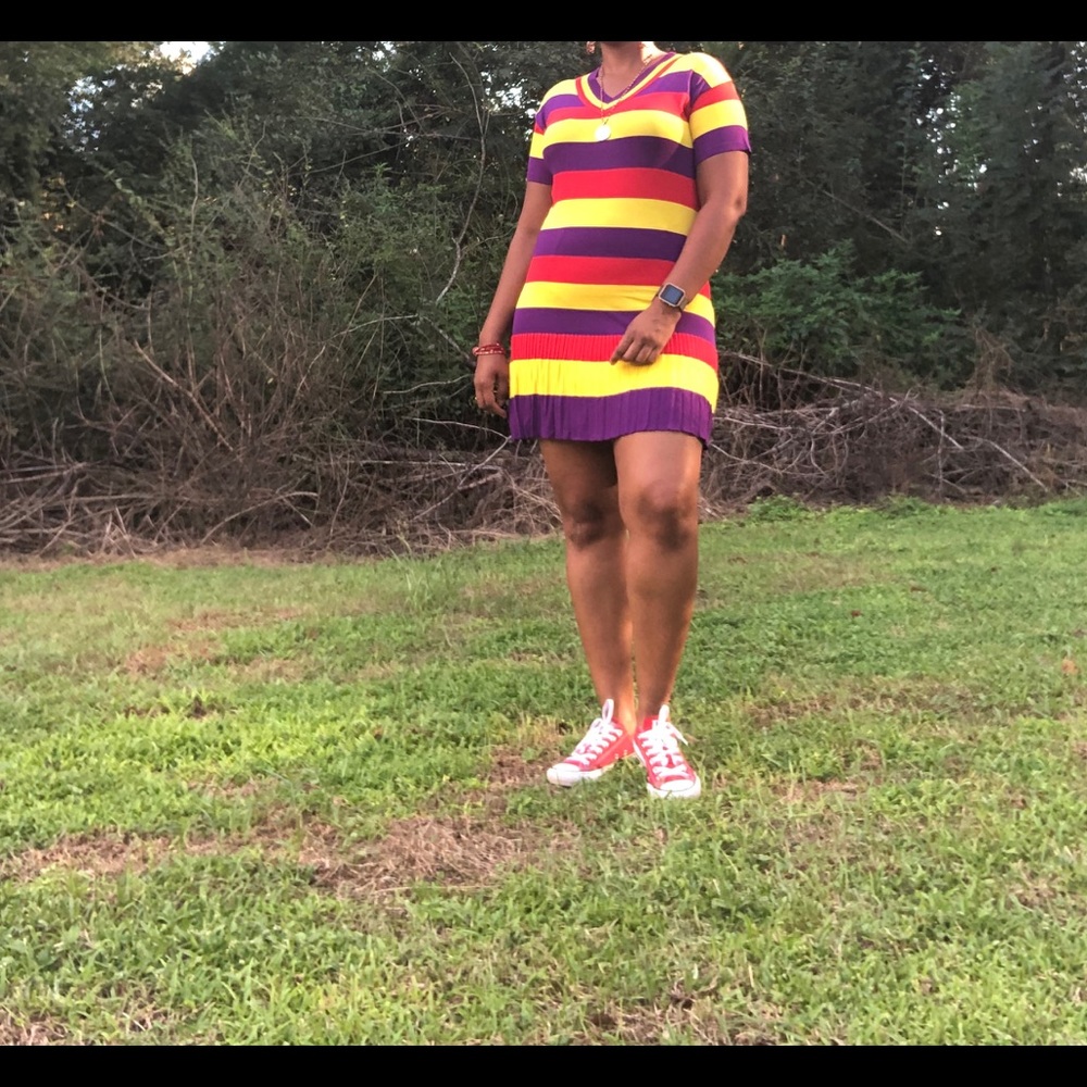 Stripe mini dress